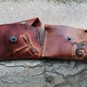 monederos de cuero bichos