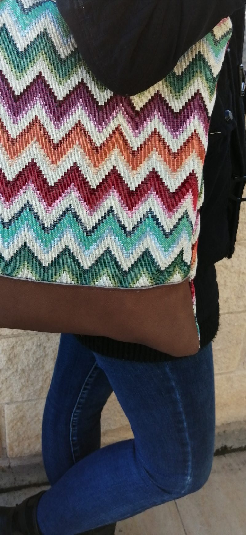 Bolso grande estilo capazo