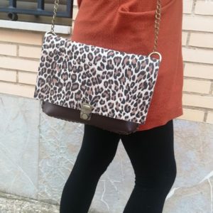Bolso piel animal print